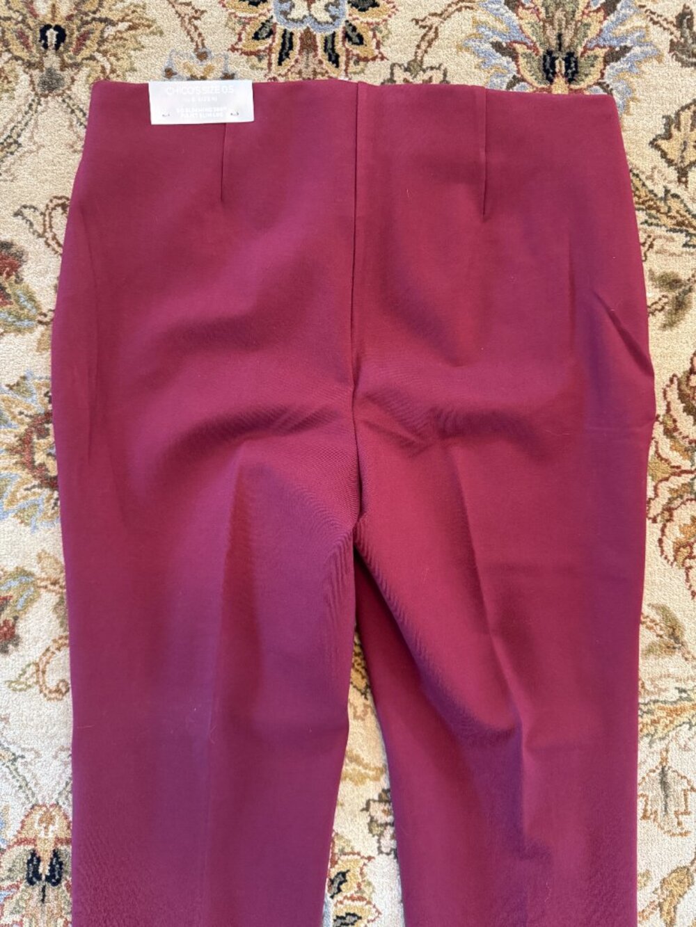 Chico's Pants Womens Size 6 - So Slimming Skinny Pleated Leg Pockets Red NWT - Picture 8 of 12